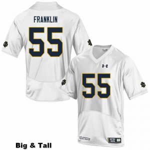 Notre Dame Fighting Irish Men's Jamion Franklin #55 White Under Armour Authentic Stitched Big & Tall College NCAA Football Jersey NTL6099HQ